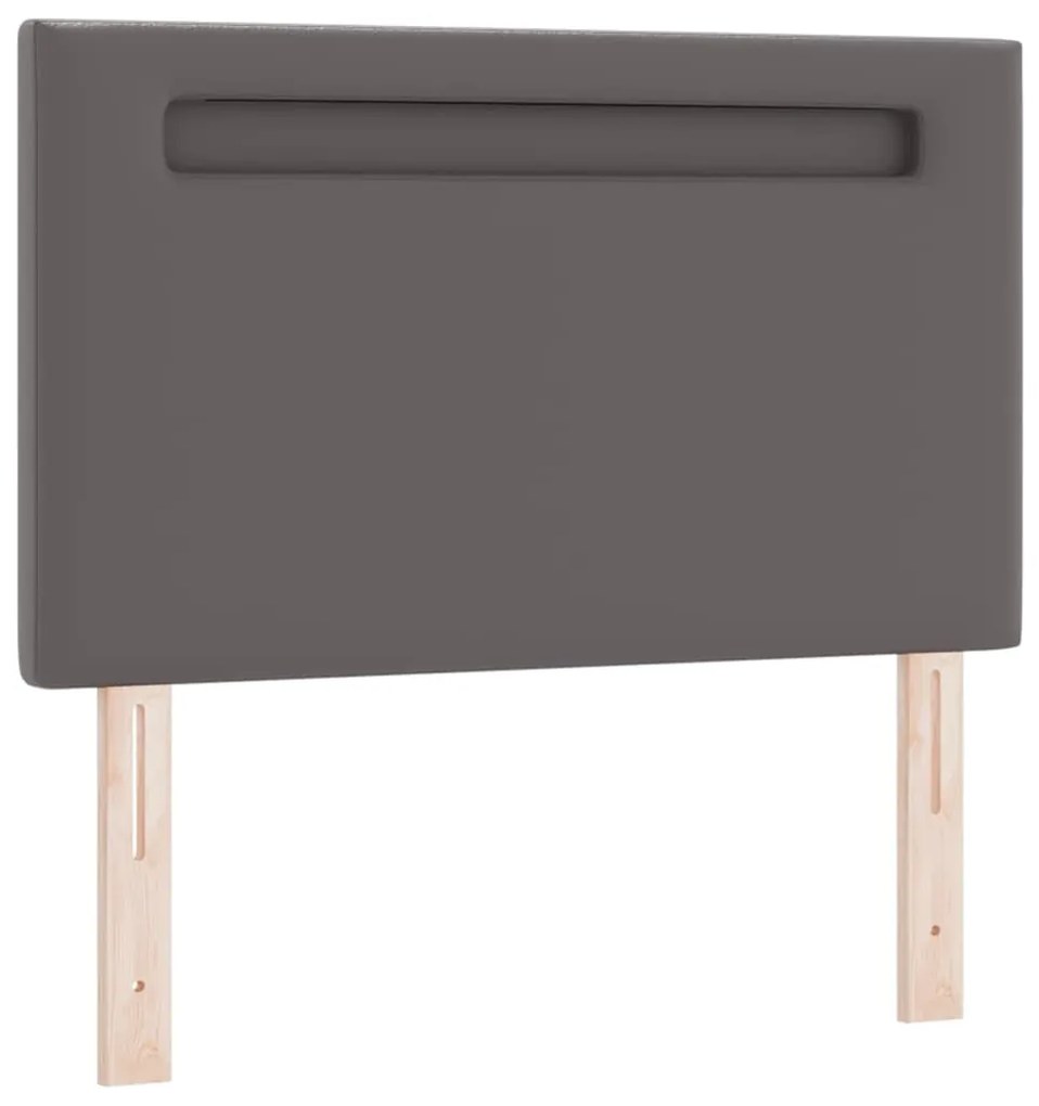 vidaXL Κεφαλάρι Επιτοίχιο με κεφαλάρι Γκρι 90 cm PVC