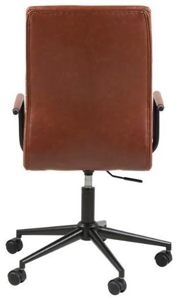 Καρέκλα γραφείου Oakland 167, Καφέ, Μαύρο, 103x45x58cm, 10 kg, Με ρόδες, Με μπράτσα, Μηχανισμός καρέκλας: Economic | Epipla1.gr
