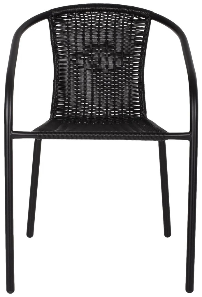 Καρέκλα - Πολυθρόνα CAMEL C5015.03 Μαύρη Μεταλλική με Wicker 50x55x73Y εκ. 50x55x73 εκ.