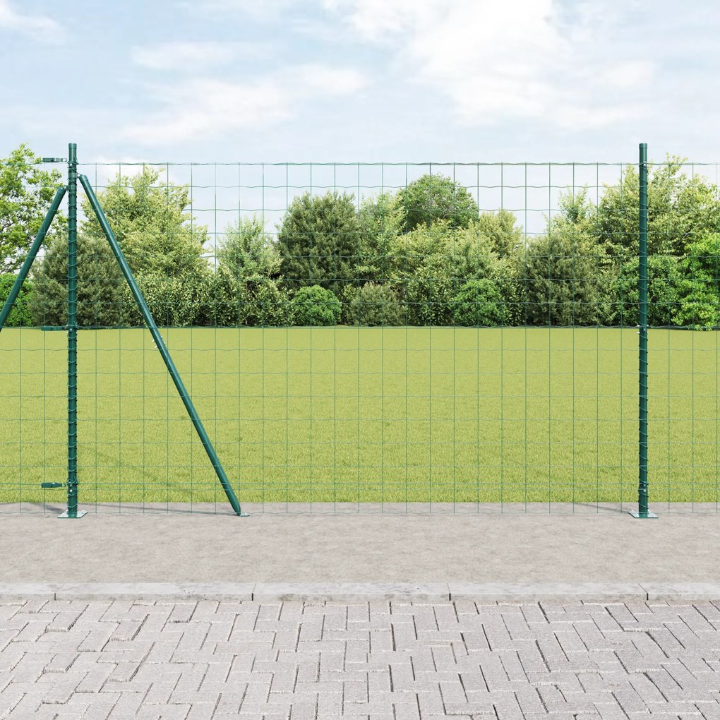 vidaXL Euro Fence με 13 Πρόσθετους Πόλους 1.2x25 μ Γαλβανισμένο Χάλυβα