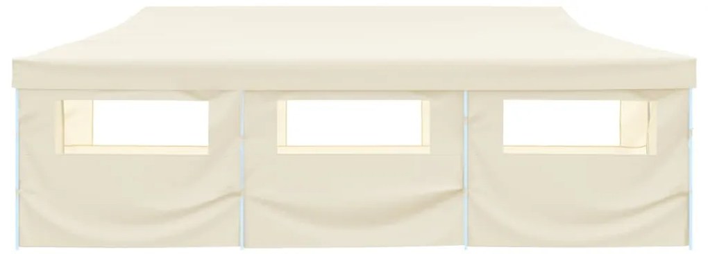 vidaXL Τέντα Εκδηλώσεων με 8 Τοιχώματα Πτυσσόμενη Pop-Up Κρεμ 870x291x315 εκ.