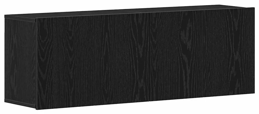 vidaXL Ντουλάπια Τηλεόρασης 2 τεμ. Μαύρο Δρυς 120x30x41 εκ. από Τεχνητό Ξύλο