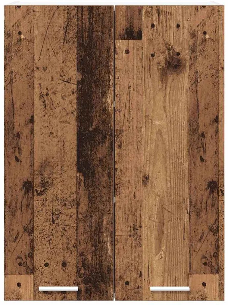 vidaXL Κρεμαστό ντουλάπι με πόρτα Riga Παλιό Ξύλο 60 x 31 x 80 εκ.