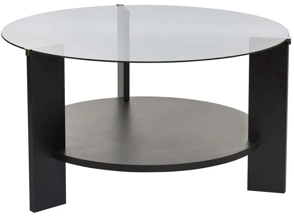 Τραπέζι Σαλονιού Clara 668NRD1110 75x75x40cm Wood Black-Fume