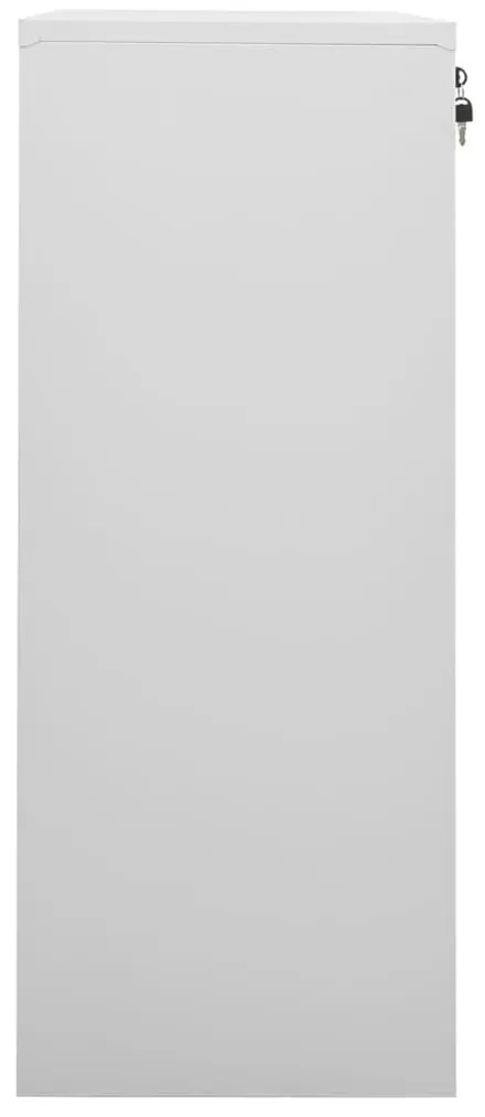 vidaXL Ντουλάπα Γραφείου Ανοιχτό Γκρι 90 x 40 x 102 εκ. Ατσάλινη