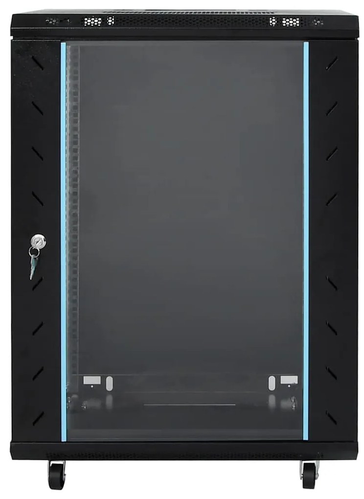 vidaXL Καμπίνα Δικτύου με Περιστ. Πόδια 15U 19" IP20 60x45x86 εκ.