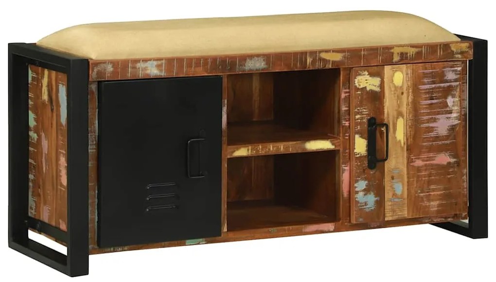 vidaXL Ντουλάπα Πολύχρωμο 100 x 35 x 50 εκ Μασίφ ανακυκλωμένο ξύλο
