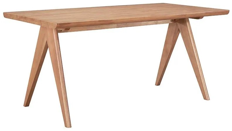 Τραπέζι Winslow ξύλο rubberwood ανοικτό καρυδί 160x85x75εκ