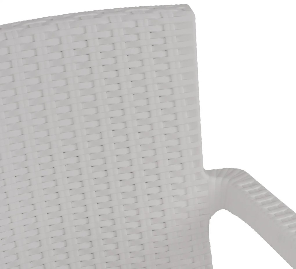 ΠΟΛΥΘΡΟΝΑ ΠΟΛΥΠΡΟΠΥΛΕΝΙΟΥ RATTAN HM5590.04 ΧΡΩΜΑ ΛΕΥΚΟ 58x55x87 cm. (1 Τεμμάχια)