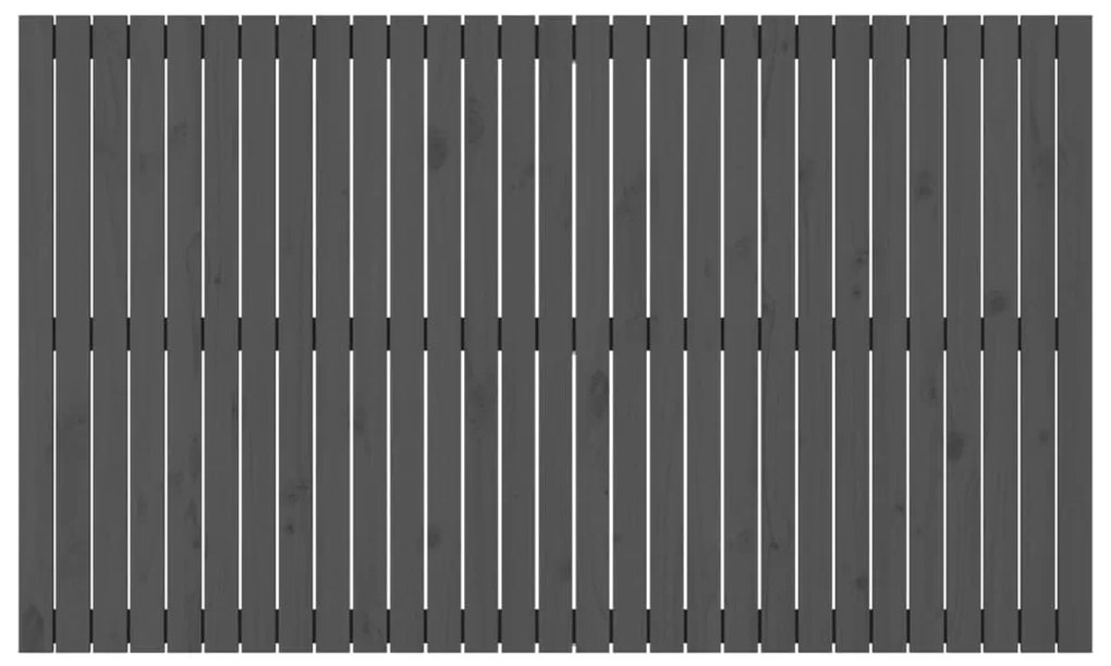 vidaXL Κεφαλάρι Τοίχου Γκρι 185x3x110 εκ. από Μασίφ Ξύλο Πεύκου