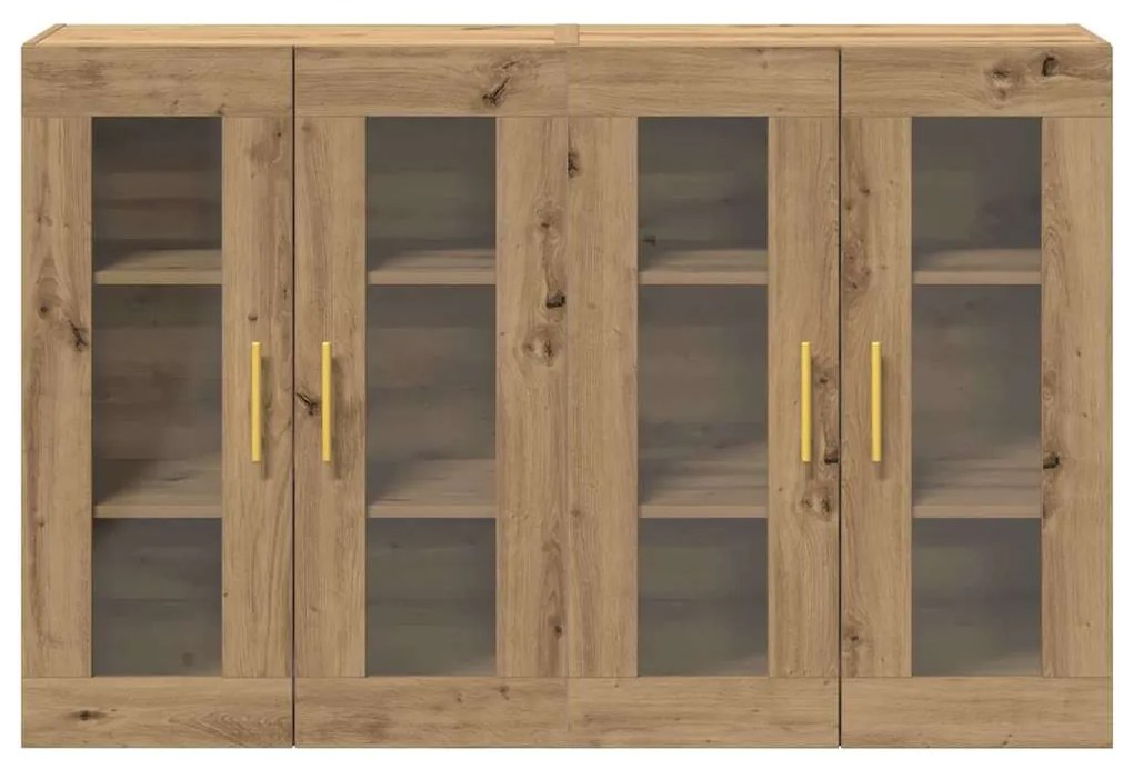 vidaXL Επιτοίχιο ντουλάπι 2 pcs artisan δρυς 69.5 x 34 x 90 εκ.