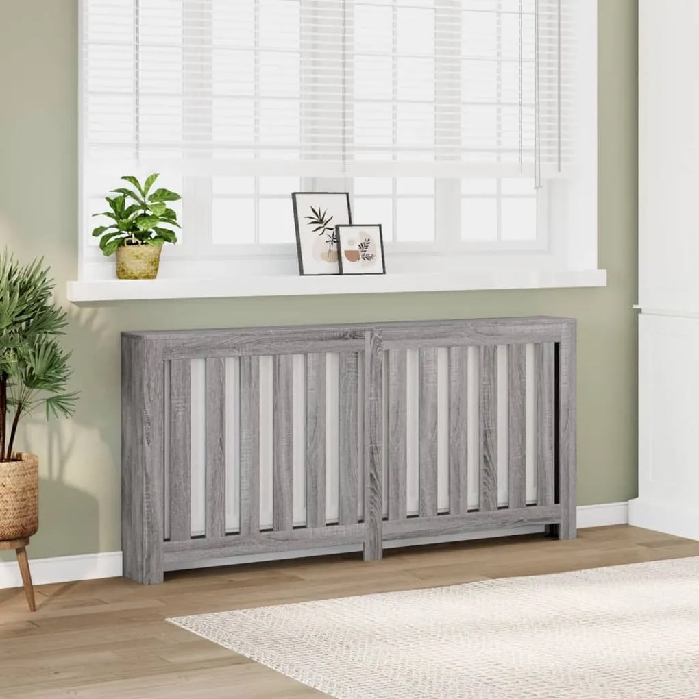 Κάλυμμα Καλοριφέρ Γκρι Sonoma 175x20x82 εκ Επεξεργασμένο Ξύλο 852758