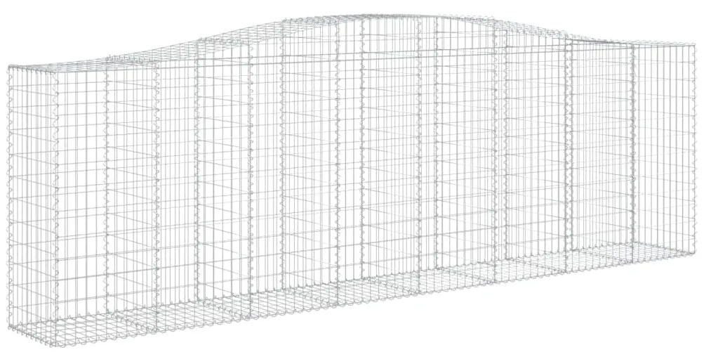 vidaXL Συρματοκιβώτια Τοξωτά 6 τεμ. 400x50x120/140 εκ. Γαλβαν. Ατσάλι