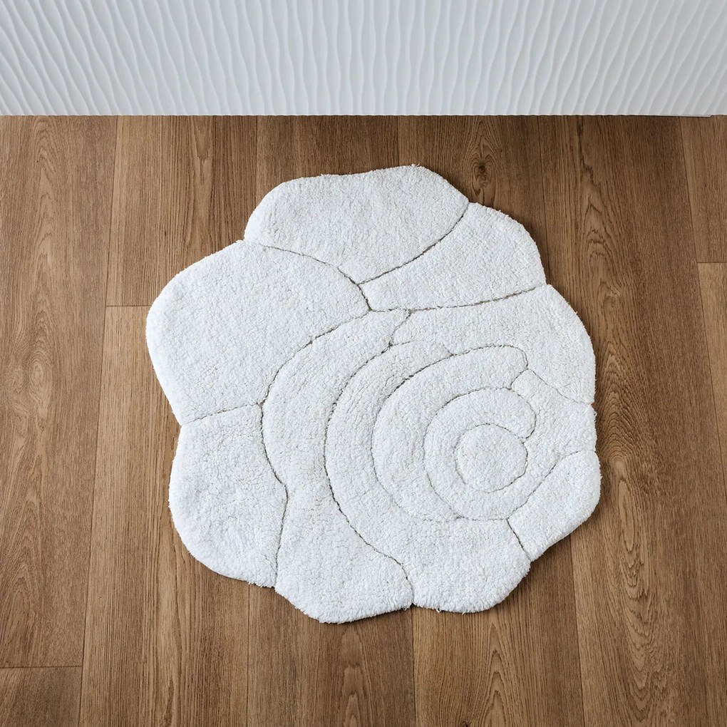Πατάκι Μπάνιου (60x60) Kentia Loft Rosie 12 Ecru