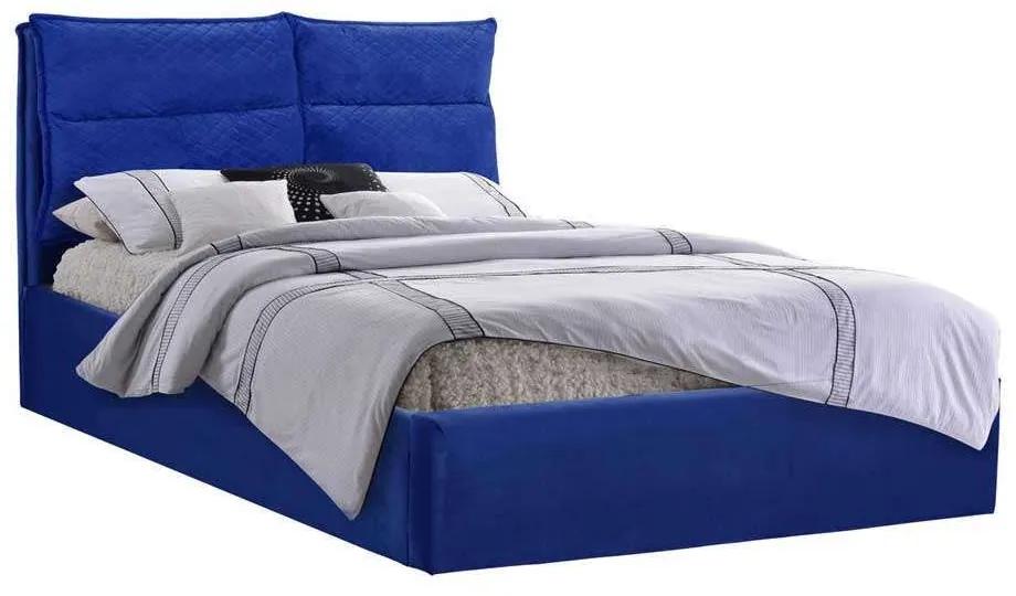 Κρεβάτι Royalty HM563.08 160Χ200cm Blue Υπέρδιπλο Βελούδο
