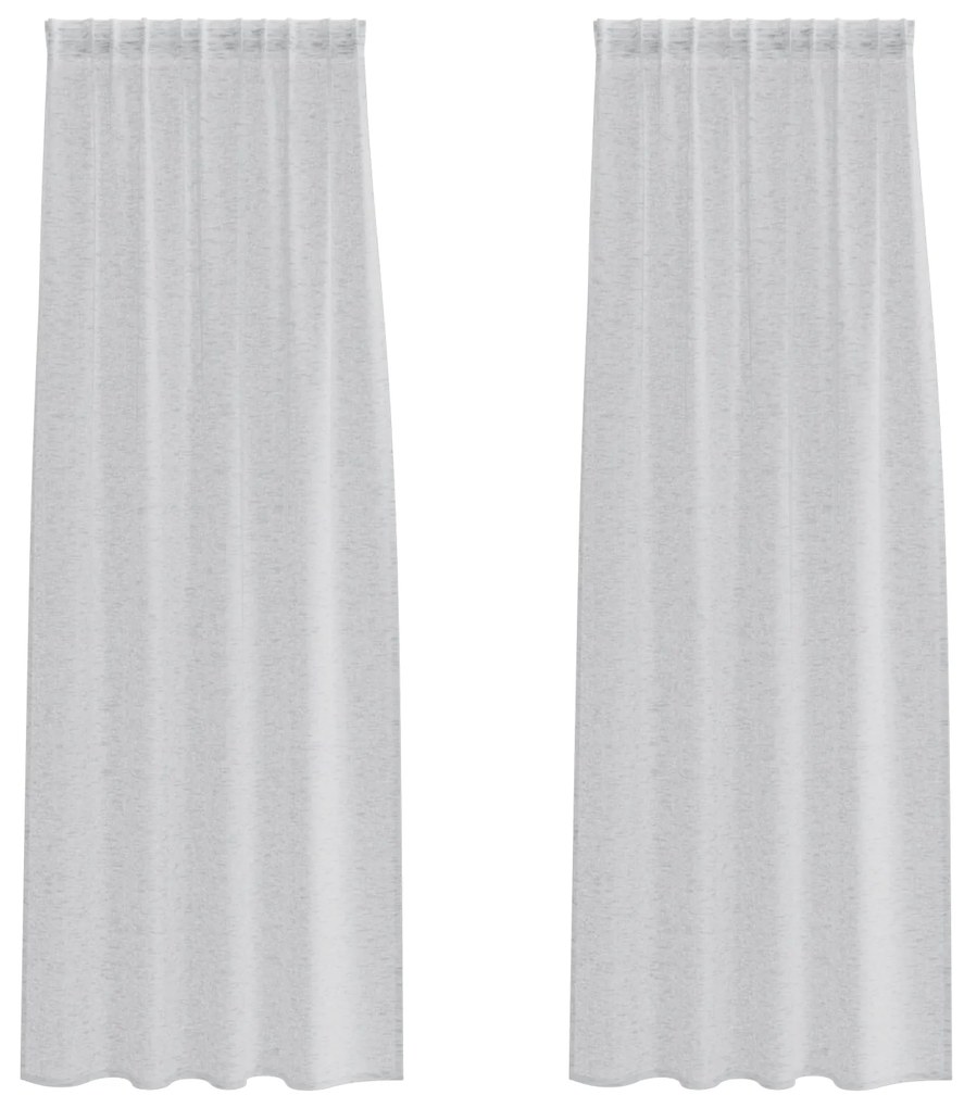 vidaXL Κουρτίνες 2 pcs Ανοιχτό γκρι 140 x 225 cm Πολυεστέρας