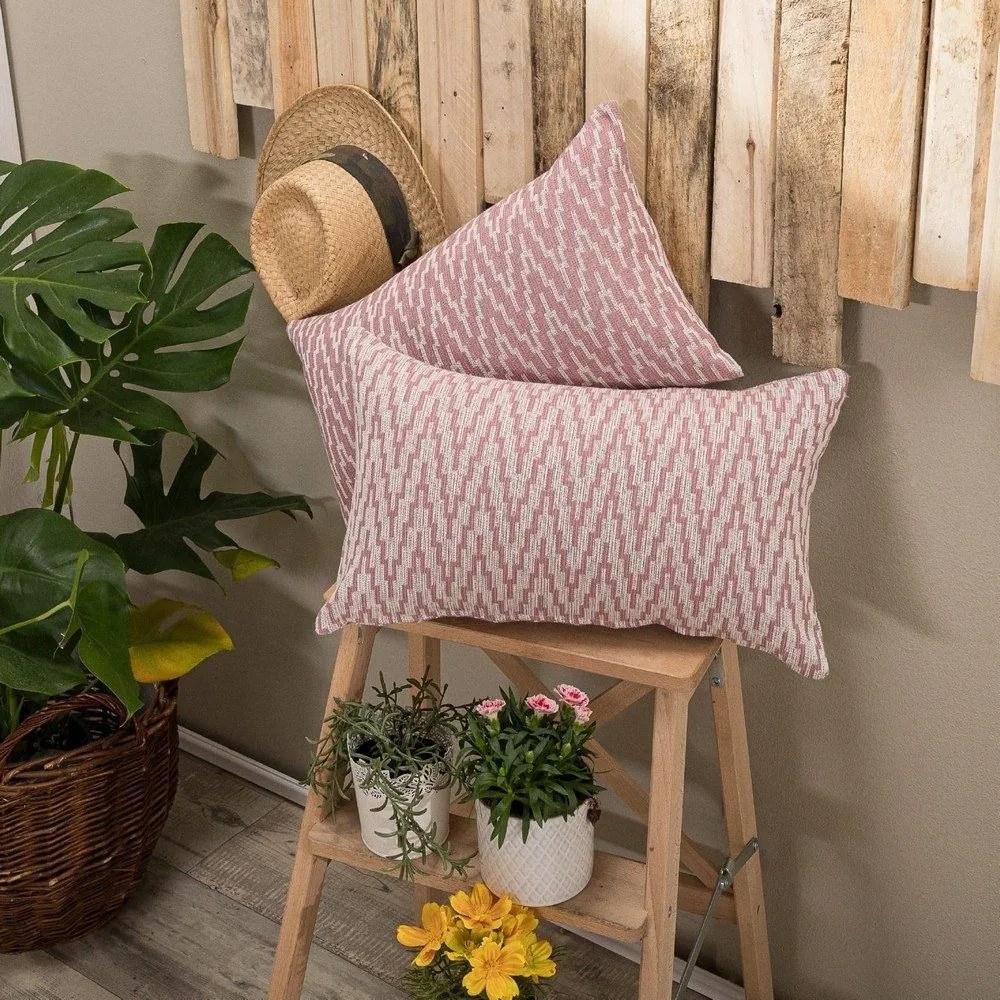 Μαξιλαροθήκη Διακοσμητική Giardino 06 Pink Teoran 30X50 Cotton-Polyester
