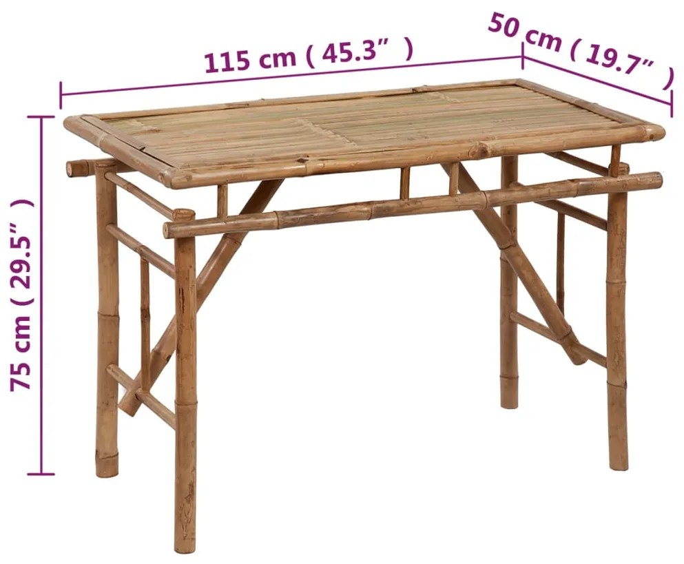 ΤΡΑΠΕΖΙ ΚΗΠΟΥ ΠΤΥΣΣΟΜΕΝΟ 115 X 50 X 75 ΕΚ. ΑΠΟ ΜΠΑΜΠΟΥ 341745