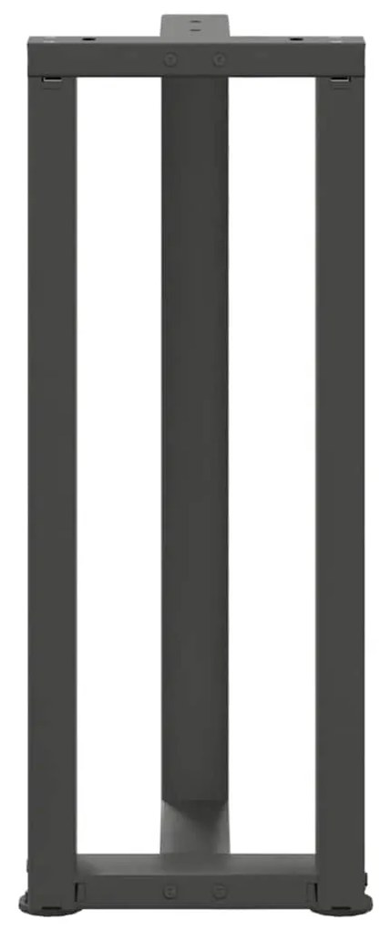 vidaXL Πόδια Κονσόλας σε Σχήμα Τ, 2 τεμ. Ανθρακί 25x28x(72-73) εκ. Ατσάλι