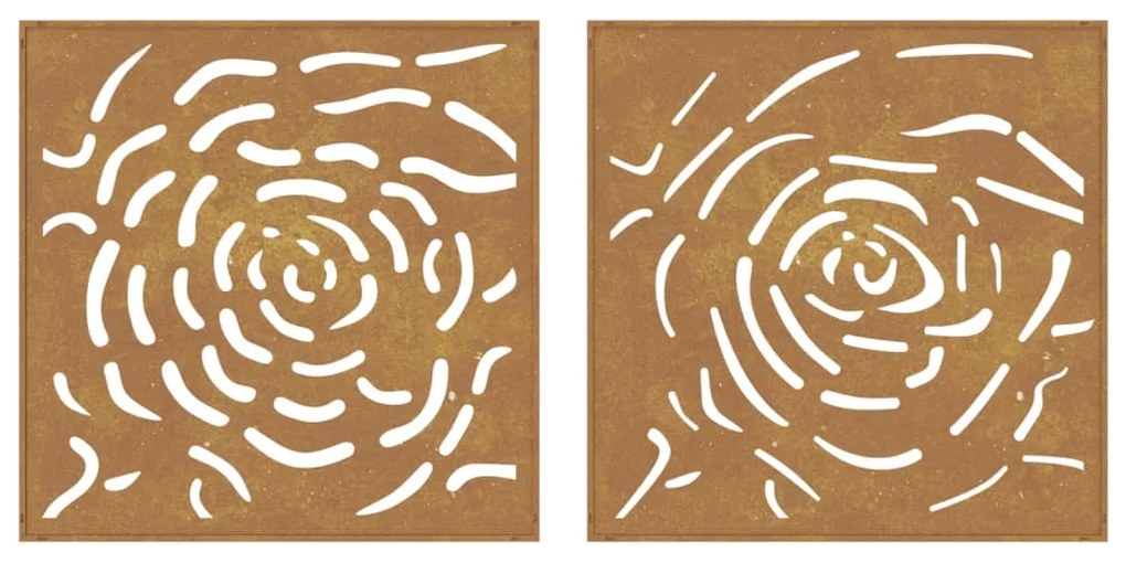 vidaXL Διακοσμητικά Κήπου Τριαντάφυλλα 2 τεμ. 55x55 εκ. Ατσάλι Corten