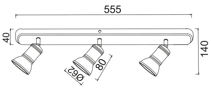 ΕΠΙΤΟΙΧΟ ΦΩΤΙΣΤΙΚΟ 3ΧGU10 ΜΠΡΟΝΖΕ 56X6,2X12CM BRULEE - SU283EPBR - SU283EPBR