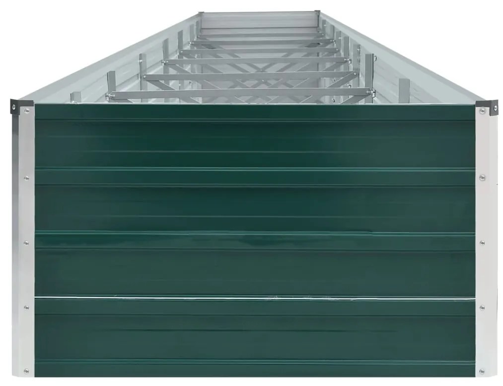 vidaXL Ζαρντινιέρα Υπερυψωμένη Πράσινη 600x80x45 εκ. Γαλβαν. Χάλυβας