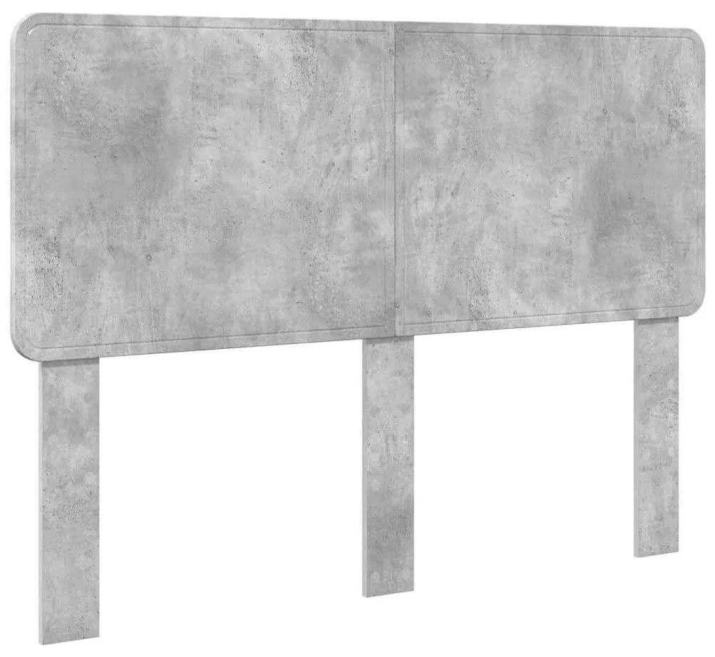 vidaXL Κεφαλάρι με κεφαλάρι Σκυρόδεμα Γκρι 160 cm Επεξεργασμένο ξύλο