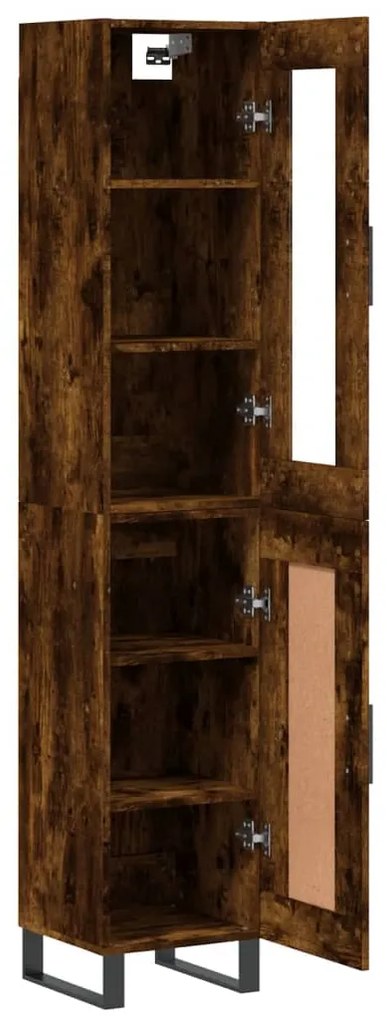 vidaXL Ντουλάπι Καπνιστή δρυς 34,5x34x180 εκ. από Επεξεργασμένο Ξύλο