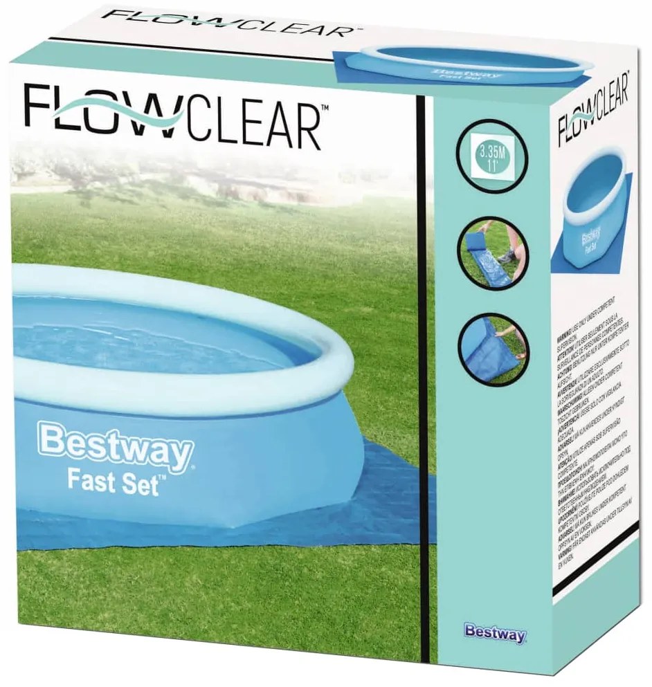 Bestway Υπόστρωμα Πισίνας Προστατευτικό Flowclear 335 x 335 εκ. - Μπλε