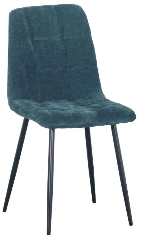 Καρέκλα Nature 03-0859 46x56,5x87,5cm Petrol Chenille, Μέταλλο