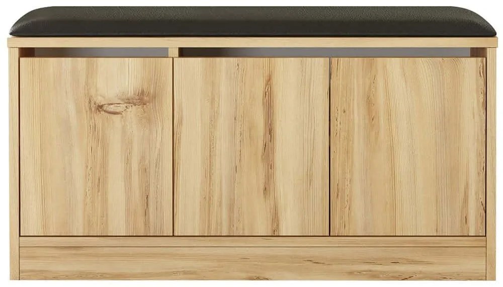 Παπουτσοθήκη - Σκαμπό 956LCS3404 89,6x35,5x45,8cm Oak Μοριοσανίδα, Μελαμίνη