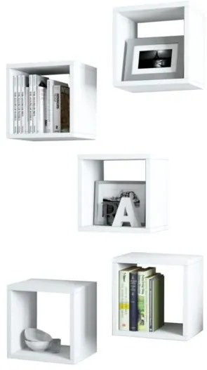 ΣΕΤ ΡΑΦΙΑ ΤΟΙΧΟΥ 5ΤΜΧ ΜΕΛΑΜΙΝΗΣ HM9519.03 ΛΕΥΚΟ 30x30x24Y εκ.