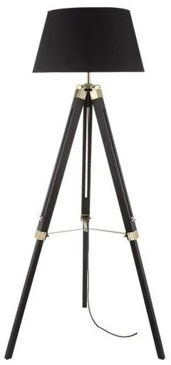 Φωτιστικό Δαπέδου Τρίποδο Ξύλινο MOUSSE 65Χ55ΧΗ144CM ACA-TF17701FBBB-Μαύρο TF17701FBBB