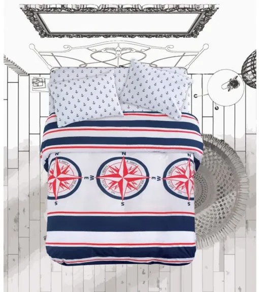 Makis Tselios Home Σετ Κουβερλί King Size 240x250cm Compass
