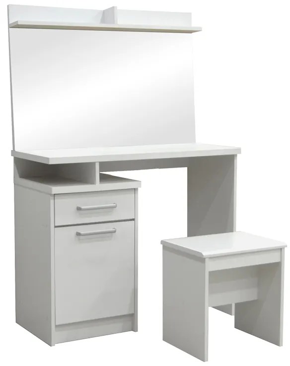 Intrahome Τουαλέτα κρεβατοκάμαρας Olympus Intrahome με καθρέπτη και σκαμπό λευκό 90.5x39.5x75εκ | SKU: INTRAPA-234111324