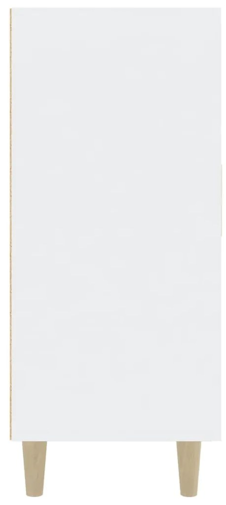 vidaXL Μπουφές Λευκός 90 x 34 x 80 εκ. από Επεξεργασμένο Ξύλο