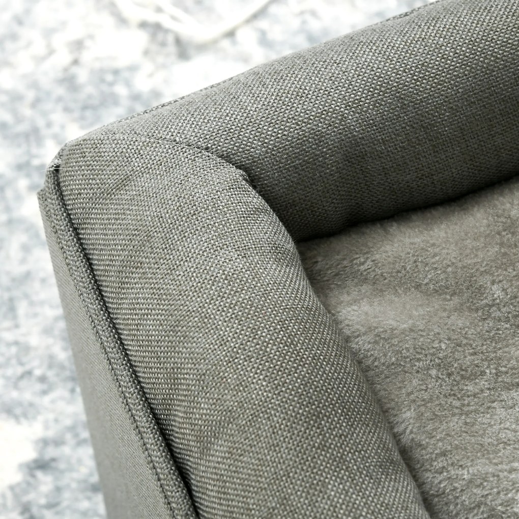 PawHut Σπιτάκι Γάτας, Κρεβάτι Γάτας 2-σε-1, με Μαξιλάρι, 36,5 x 36,5 x 33 εκ., Πράσινο