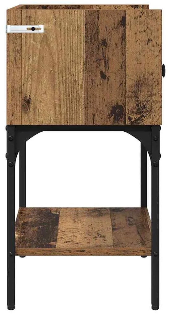 vidaXL Κομοδίνο Παλιό ξύλο 40 x 29 x 60 εκ Επεξεργασμένο ξύλο