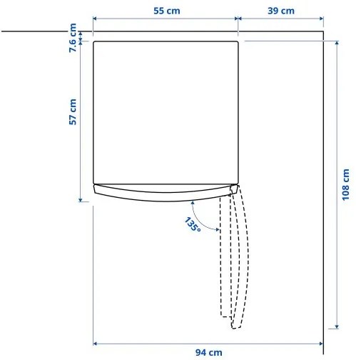 LAGAN ψυγείο ελεύθερο με καταψύξη, 97/16 l 305.788.01