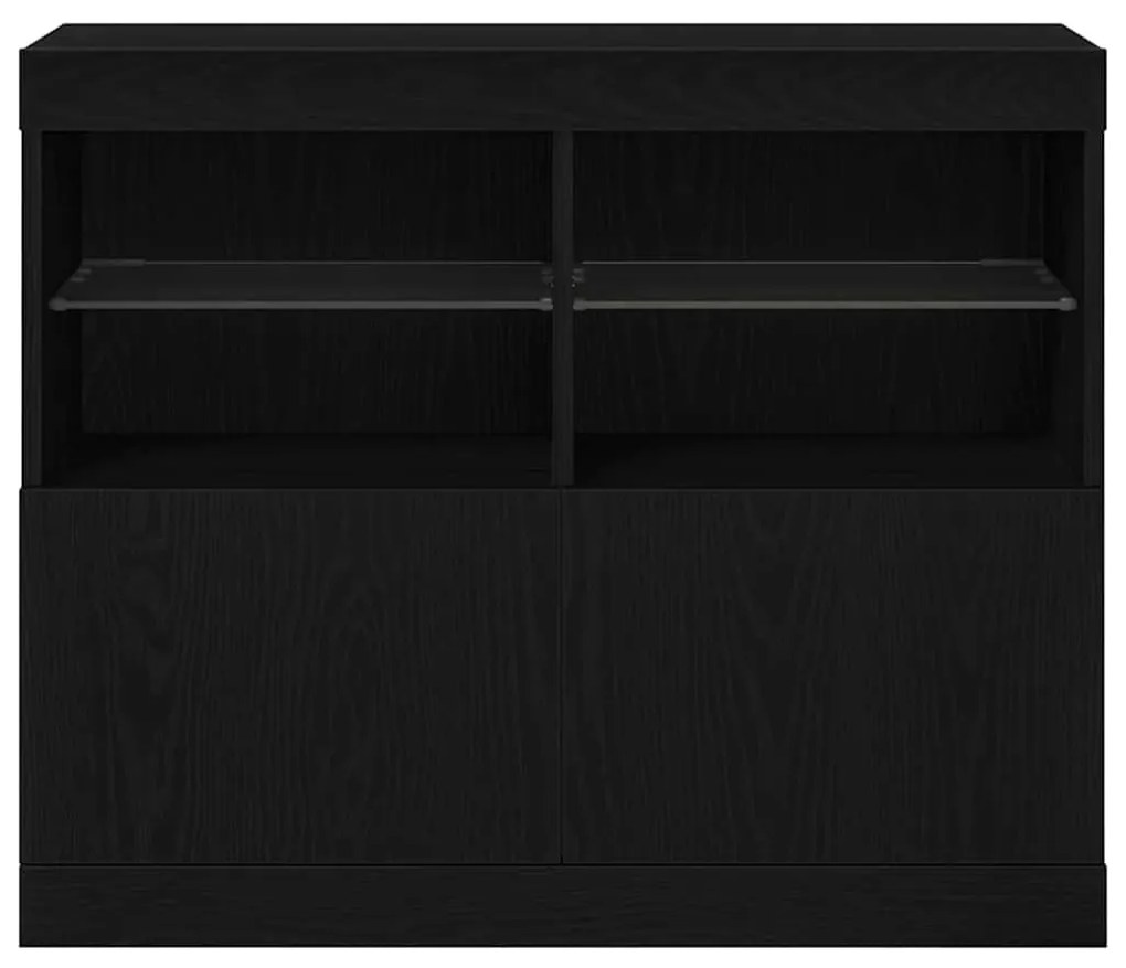 vidaXL Πλαϊνό γραφείο Μαύρο 81 x 37 x 67 εκ. Επεξεργασμένο ξύλο