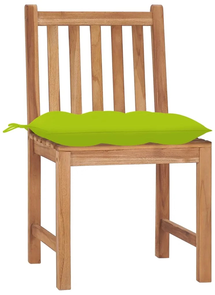 vidaXL Καρέκλες Κήπου 8 τεμάχια από Μασίφ Ξύλο Teak με Μαξιλάρια