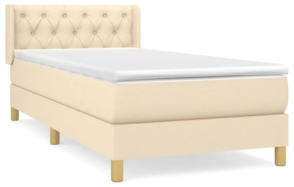 ΚΡΕΒΑΤΙ BOXSPRING ΜΕ ΣΤΡΩΜΑ ΚΡΕΜ 80 X 200 ΕΚ. ΥΦΑΣΜΑΤΙΝΟ 3130470