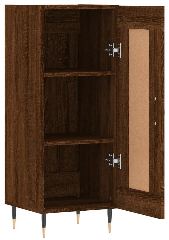 vidaXL Ντουλάπι Καφέ Δρυς 34,5 x 34 x 90 εκ. Επεξεργασμένο Ξύλο