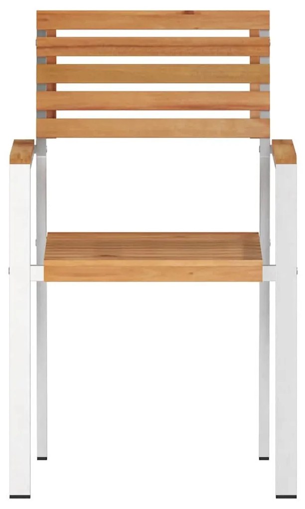 vidaXL Καρέκλα Κήπου 6 pcs Καφέ 56 x 54.5 x 87 εκ. Μασίφ ξύλο teak