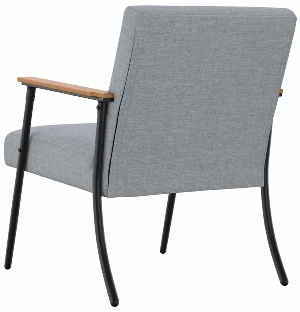 vidaXL Πολυθρόνα Ανοιχτό γκρι 59 x 75 x 78 εκ ύφασμα