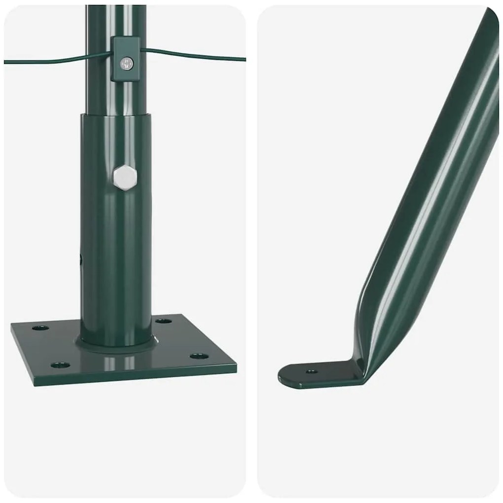 vidaXL Στυλοβάτες με βάσεις 26 τεμ Ø32mm 68,5cm γαλβανισμένος χάλυβας