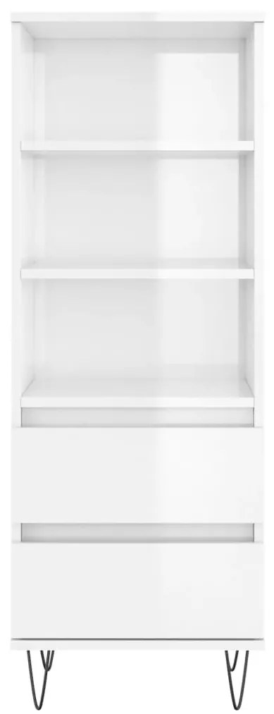vidaXL Ντουλάπι Γυαλιστερό λευκό 40x36x110 εκ. από Επεξεργασμένο Ξύλο