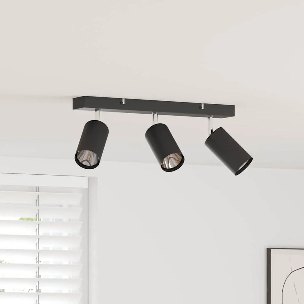 vidaXL Σποτ οροφής Μαύρο 38 x 5.5 x 16.5 εκ Ατσάλι