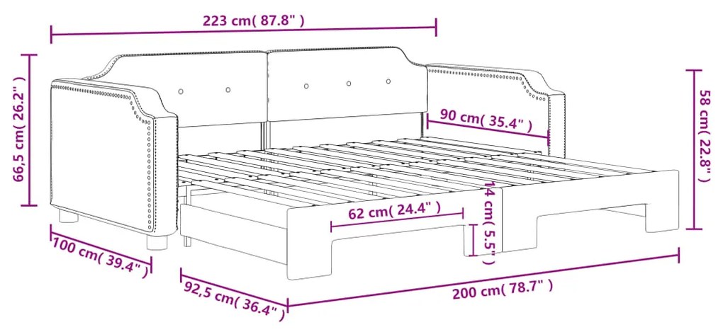 ΚΑΝΑΠΕΣ ΚΡΕΒΑΤΙ ΣΥΡΟΜΕΝΟΣ ΓΚΡΙ / ΜΠΕΖ 90 X 200 ΕΚ. ΥΦΑΣΜΑΤΙΝΟΣ 3197637