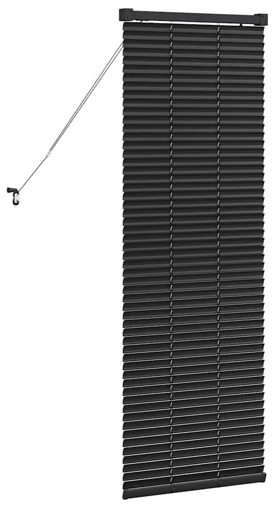 vidaXL Ρολό Παραθύρου με κουρτίνες Μαύρο Αλουμίνιο